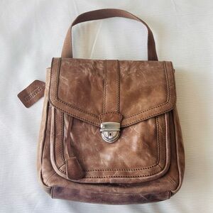 Vintage Danier Light  Brown Leather Backpack